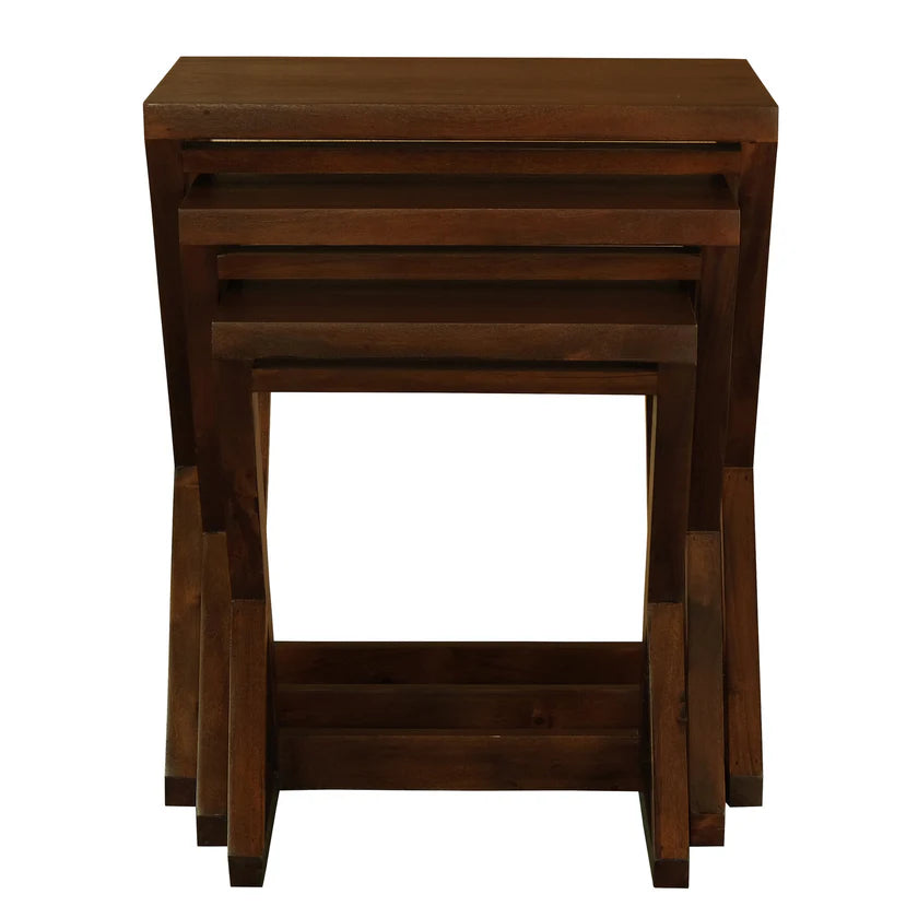 CT Manhattan Solid Mahogany Timber Z Style Nest of Table
