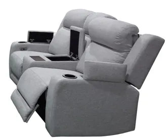 EL Funes 2 Seater Fabric Upholstered Electric Recliner Sofa