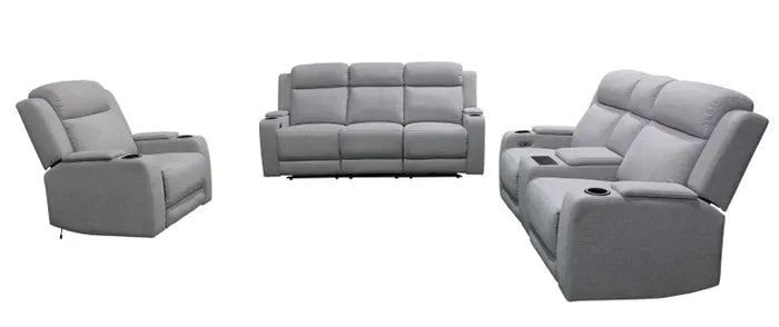 EL Funes Fabric Upholstered 3 Seater Sofa