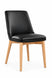 MD Novart Timber Leg Genuine Leather Upholstered Dining Chair