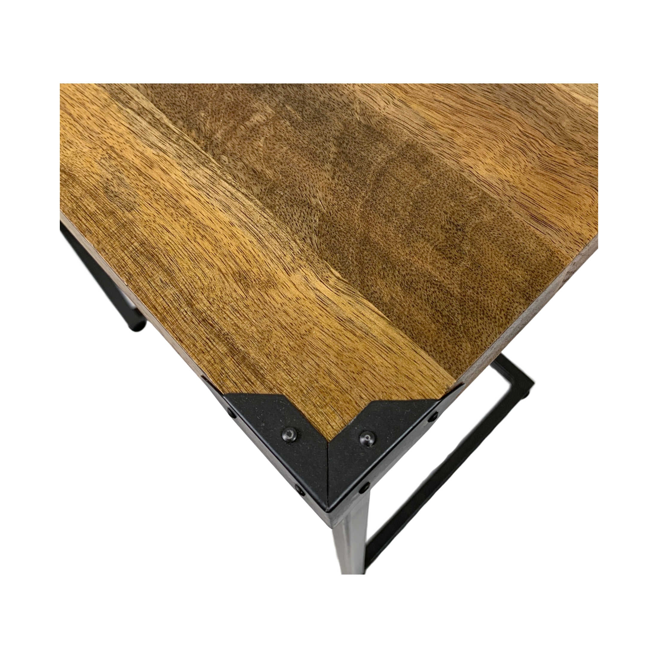 CR Laptop Table with Timber Top & Metal Frame