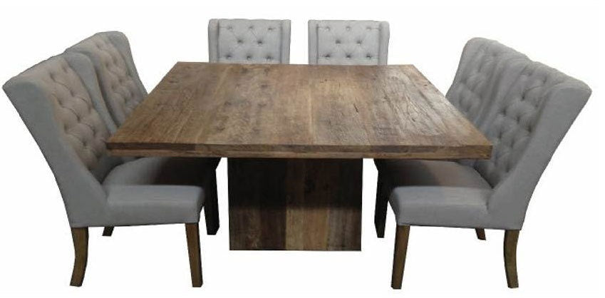 MF Flint Recycled Elm Timber Square Dining Table