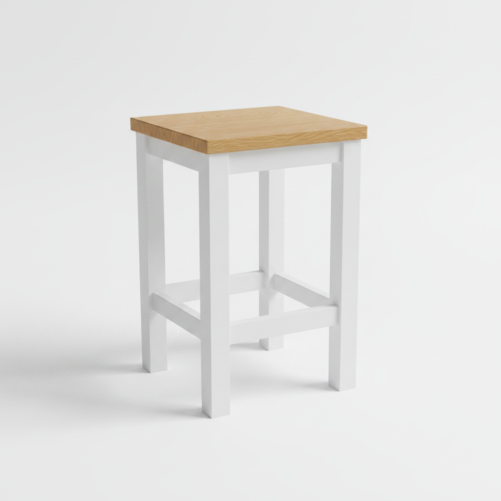 MF Oak Timber Bar and Kitchen Stool