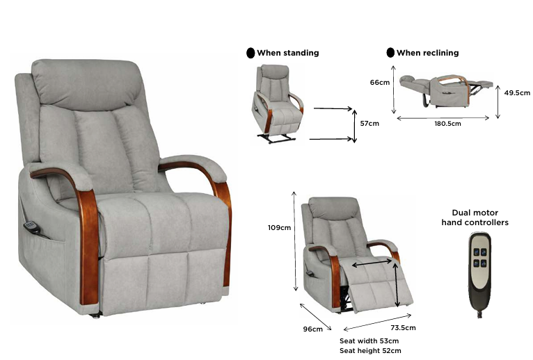 VI Ohio Fabric Upholstered Lift Chair