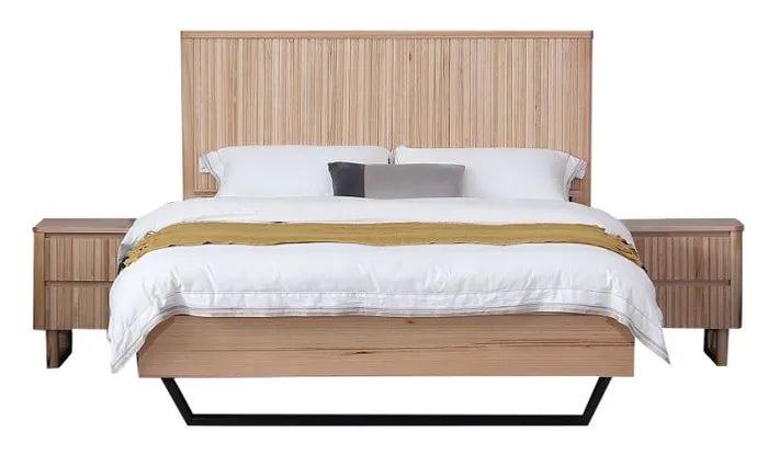 MD Oscar Solid Timber Bed in Natural Finish