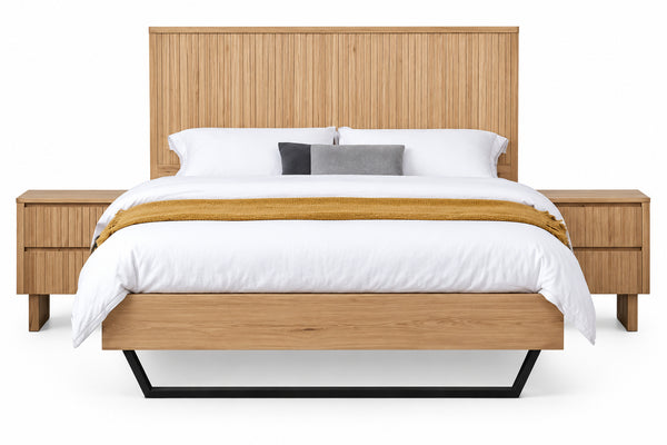 MD Oscar Solid Timber Bed in Natural Finish | Triple J Furniture