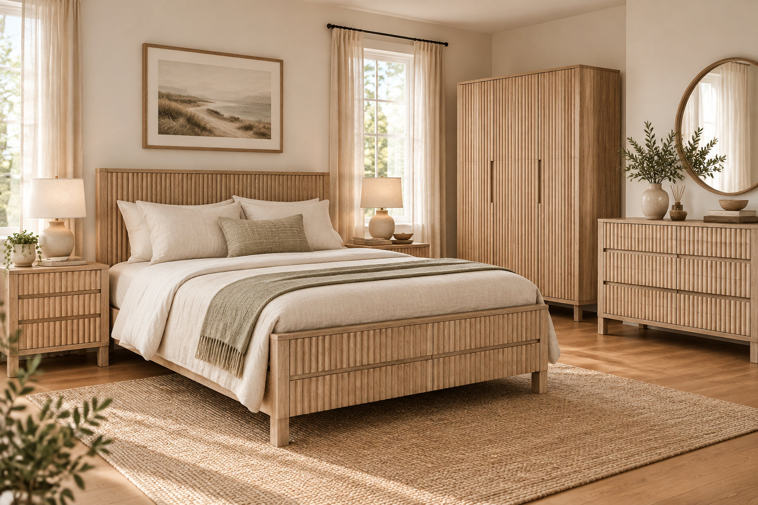 MD Oscar Solid Timber 6 Drawer Low Chest