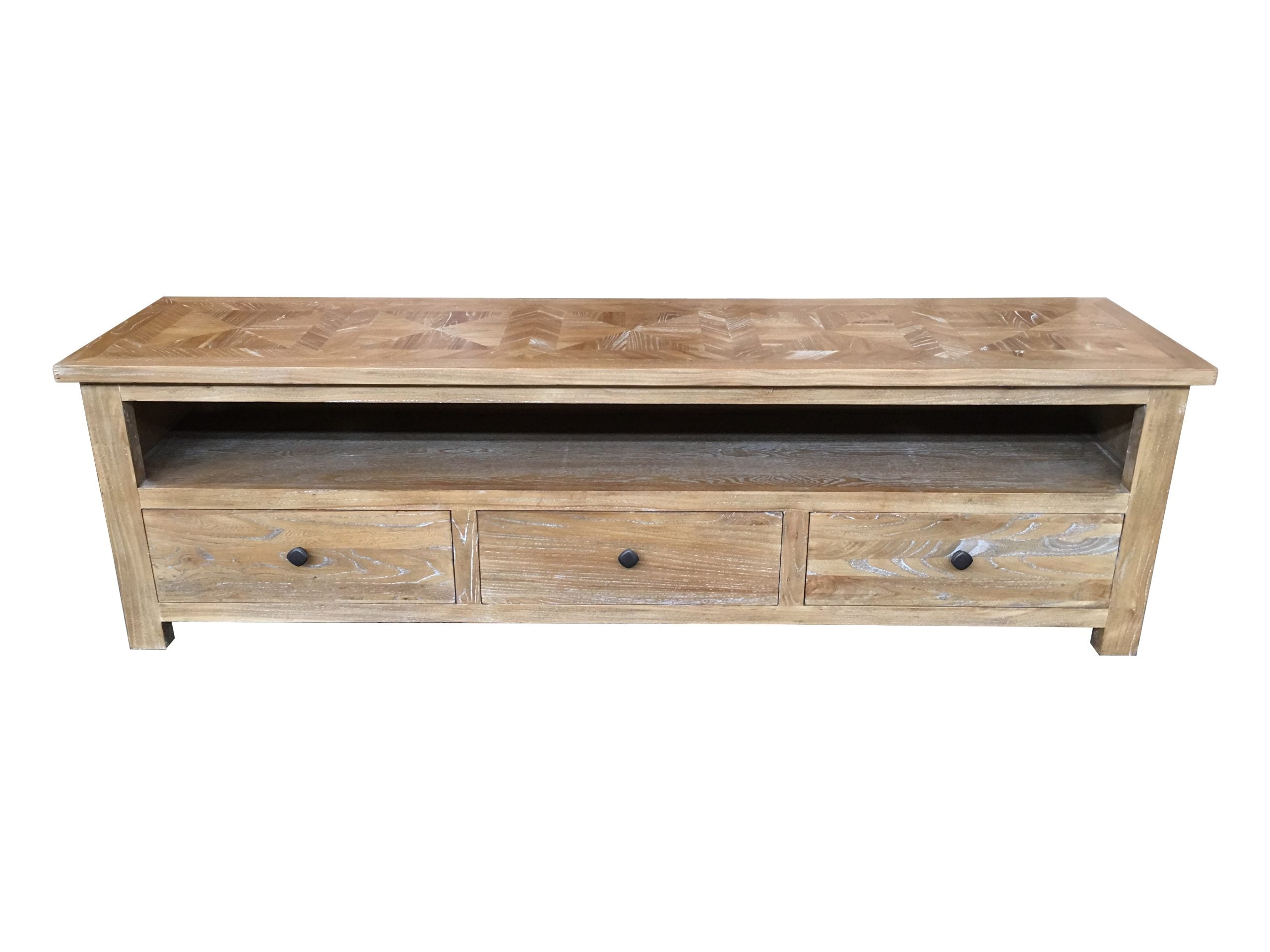 MF Kensington Solid Timber 3 Drawer TV Unit