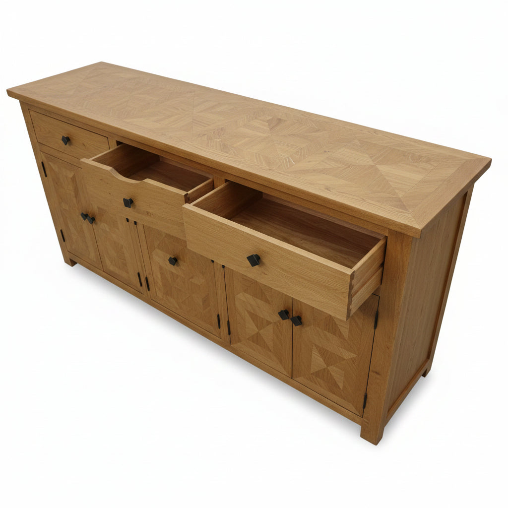 MF Kensington Solid Timber 3 Drawer 6 Door Buffet