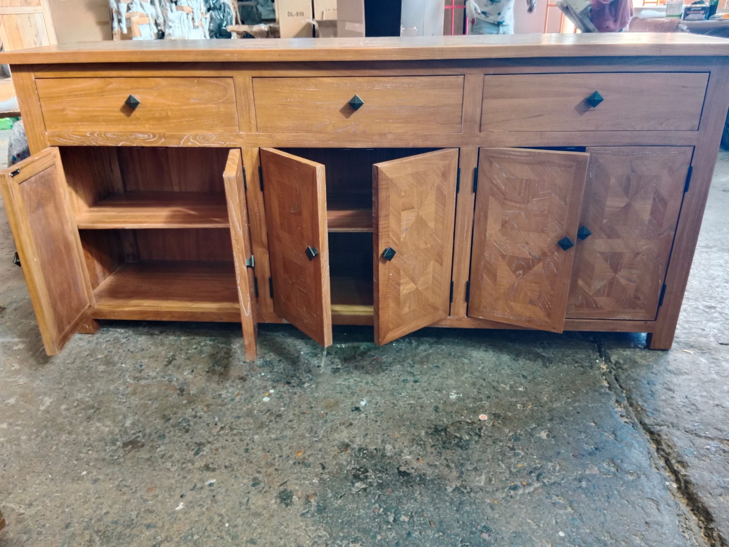 MF Kensington Solid Timber 3 Drawer 6 Door Buffet