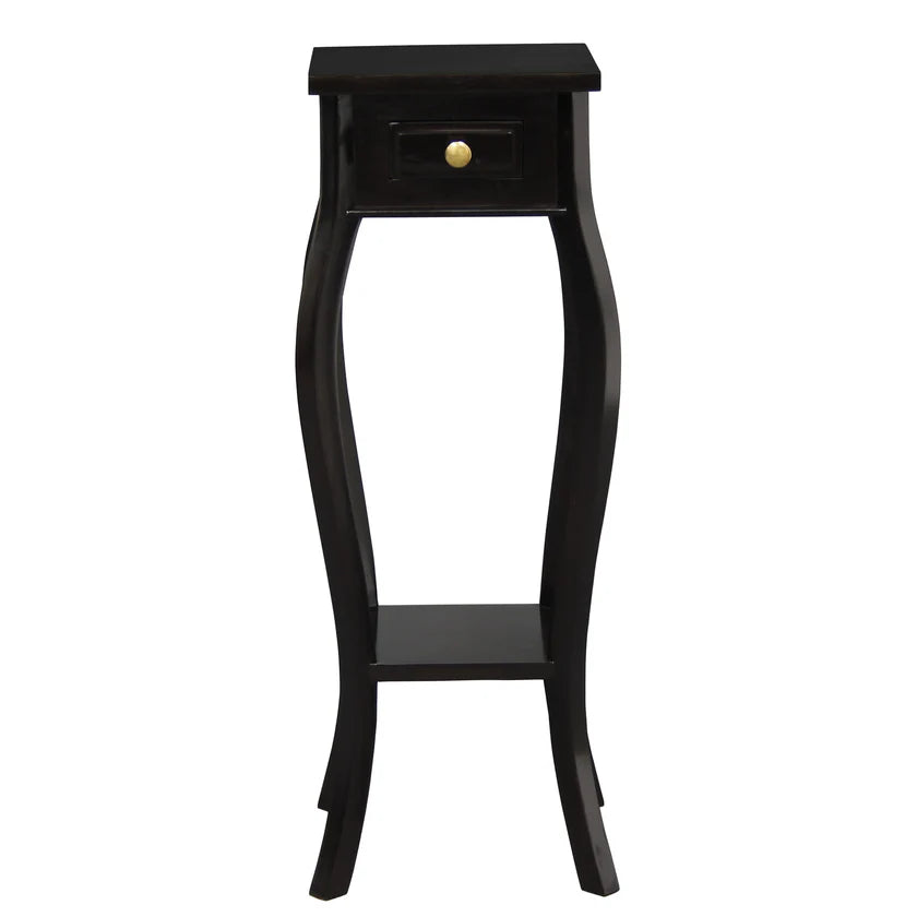 CT Queen Ann Solid Timber 1 Drawer Cabriol Leg Plant Stand