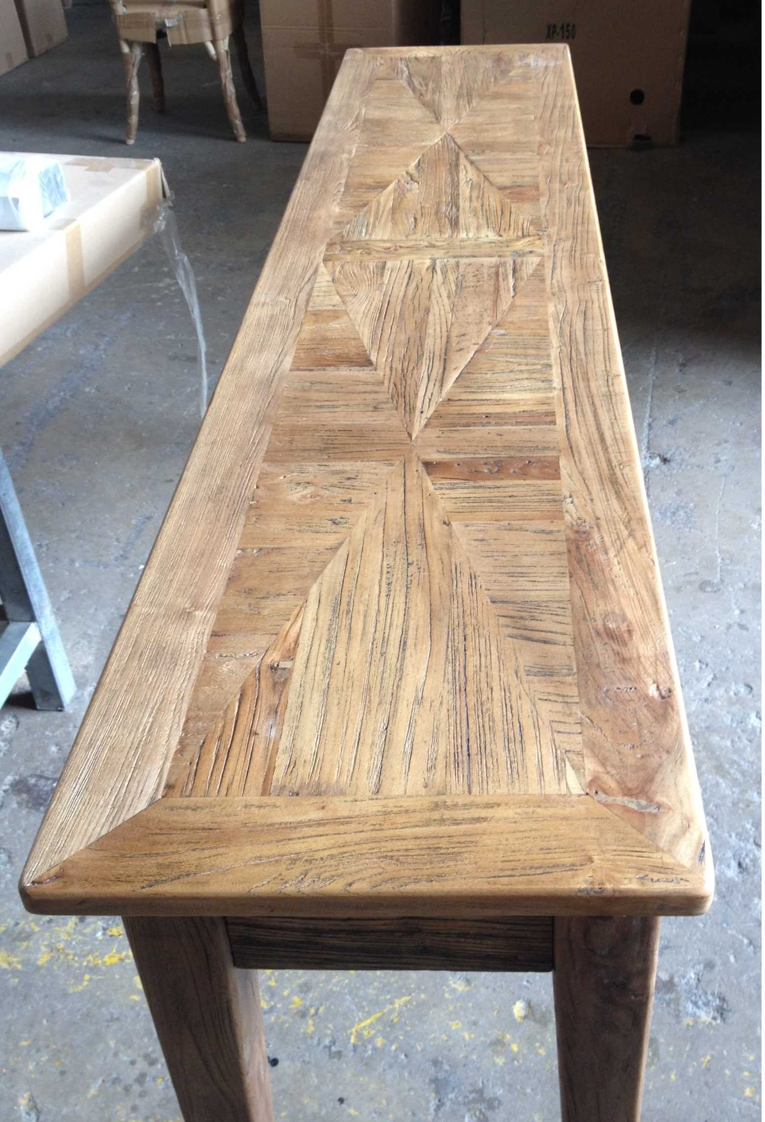 MF Parquetry Recycled Elm Timber Dining Bench