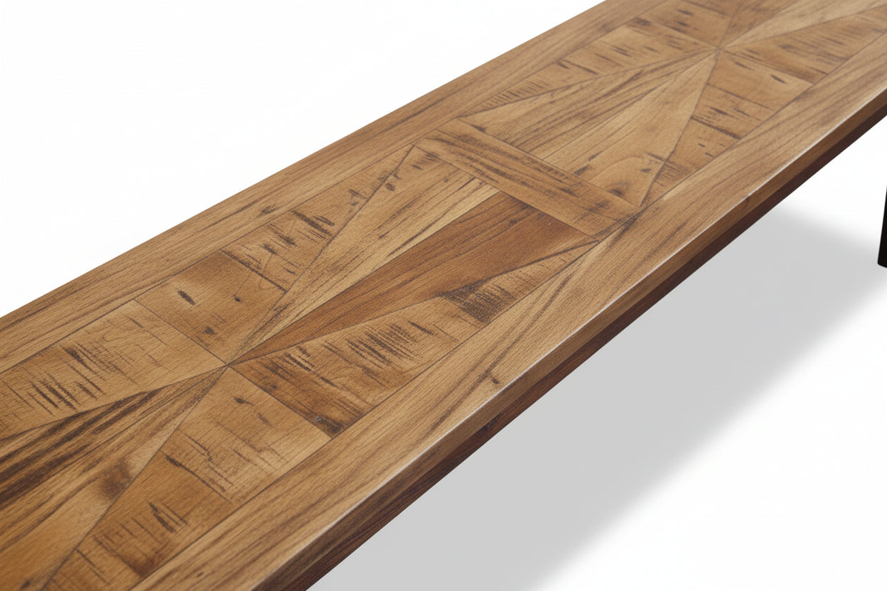 MF Parquetry Recycled Elm Timber Dining Bench