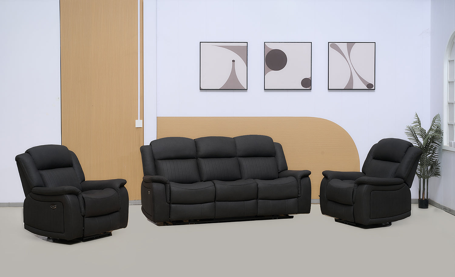 BT Paragon Fabric Upholstered Power Motion Electric Recliner Lounge