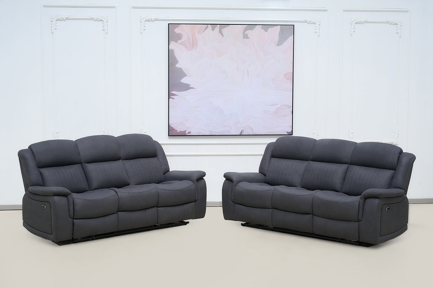 BT Paragon Fabric Upholstered 3 Seater Electric Recliner Lounge