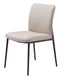 MD Sevres Genuine Leather Metal Leg Dining Chair