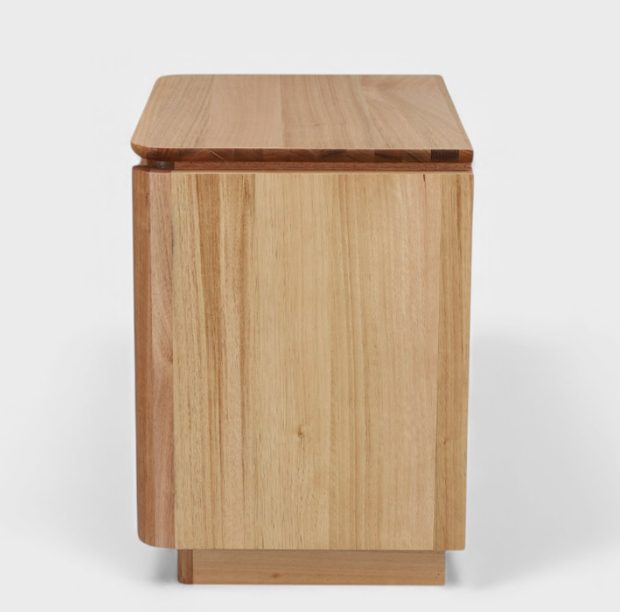 MD Prado Solid Timber 2 Drawer Bedside Table