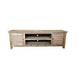 MF Recycled Elm Timber Rustic Louvre 2 Door Entertainment Unit