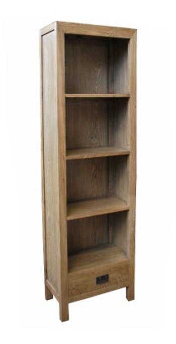 MF Solid Oak Timber 1 Drawer Bookshelf