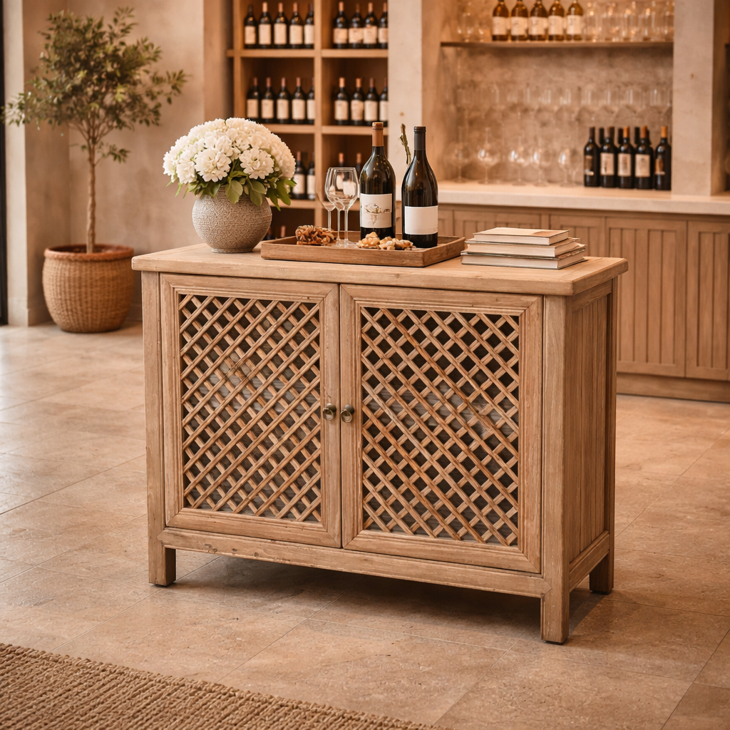 MF Raffles Recycled Elm Timber 2 Door Cabinet