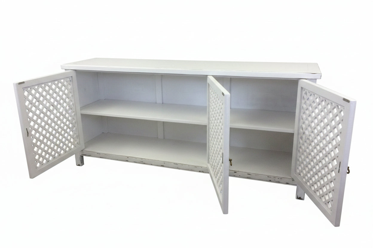 MF Raffles Recycled Elm Timber 3 Door Buffet