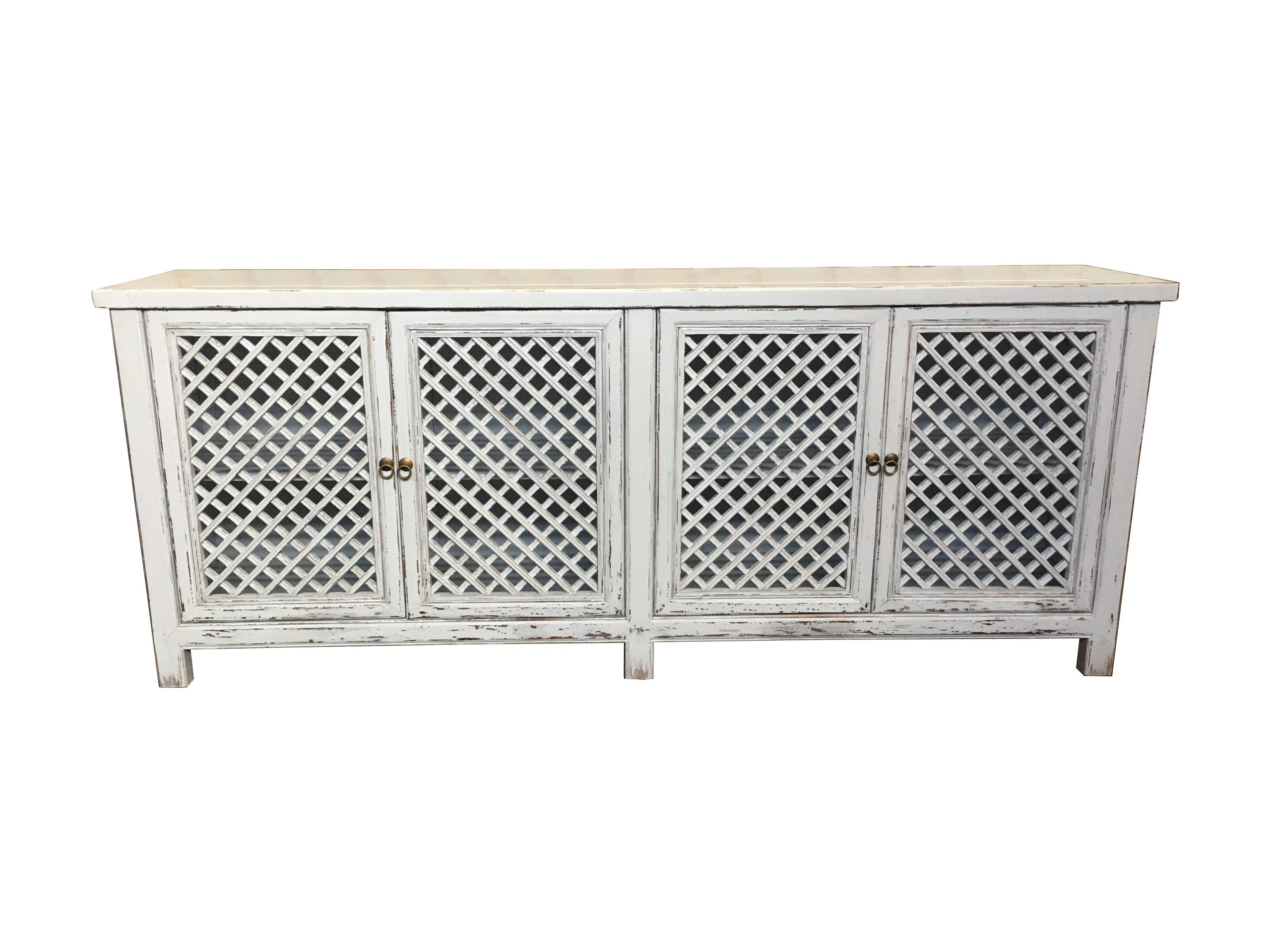 MF Raffles Recycled Elm Timber 4 Door Buffet