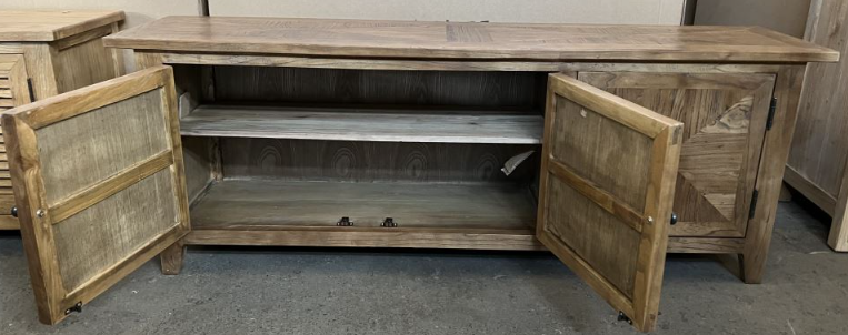 MF Oak TV Unit 3 Doors