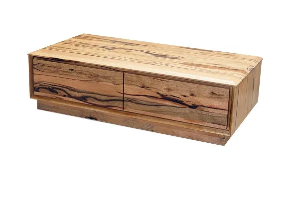 MD Rennes Solid Timber 2 Drawer Coffee Table