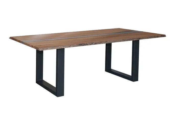 MD Nancy Solid Timber Metal Leg Dining Table