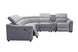 VI Robbie Fab Cnr Mod with 2 End Power Recliner - Grey