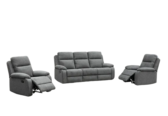 EL Rossie 3 Seater + 2 Single Recliners Suite