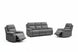 EL Rossie Fabric Upholstered 3 Seater with 2 Single Recliners Suite