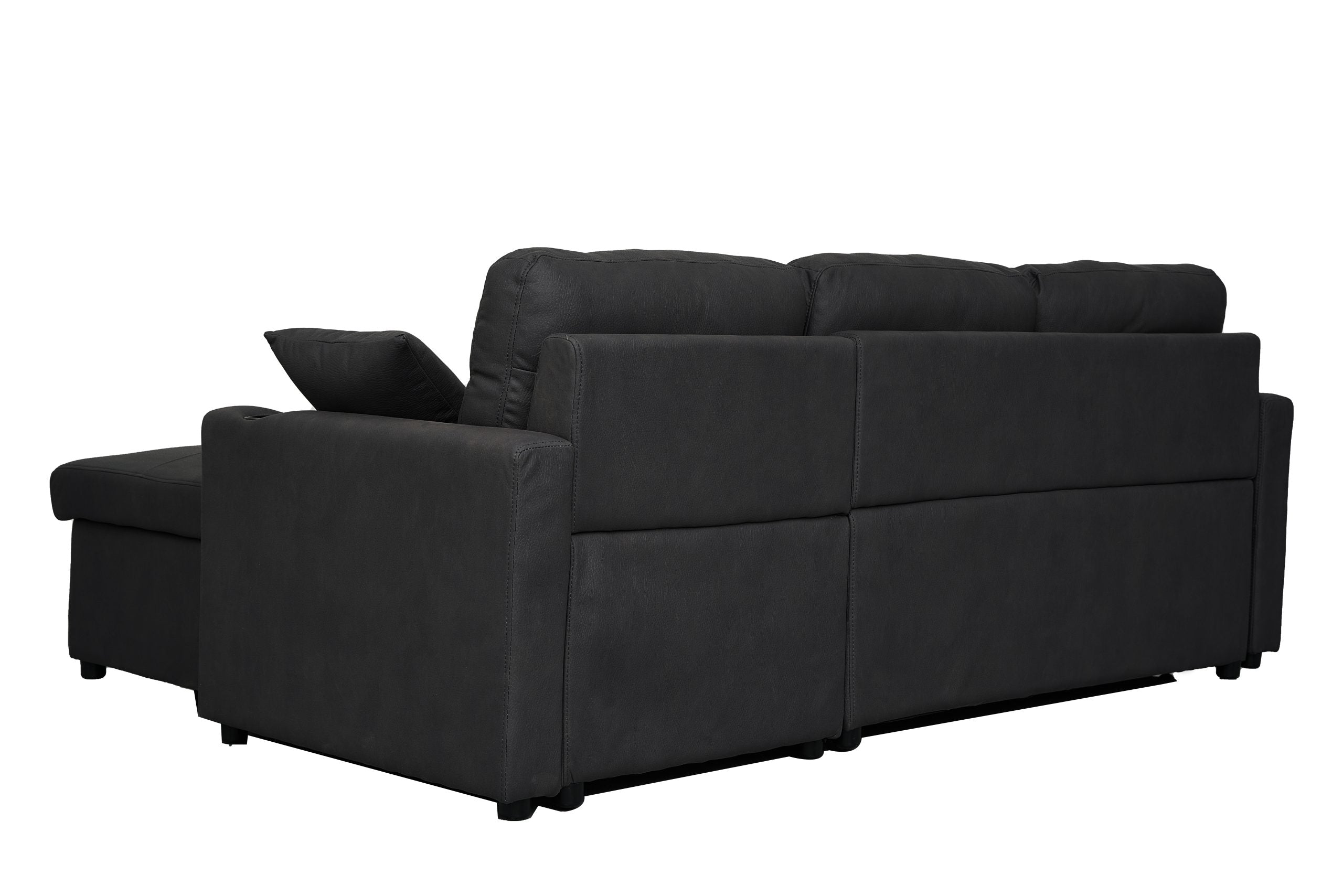 BT Romy Fabric Upholstered 2 Seater Sofa Bed with Storage Chaise