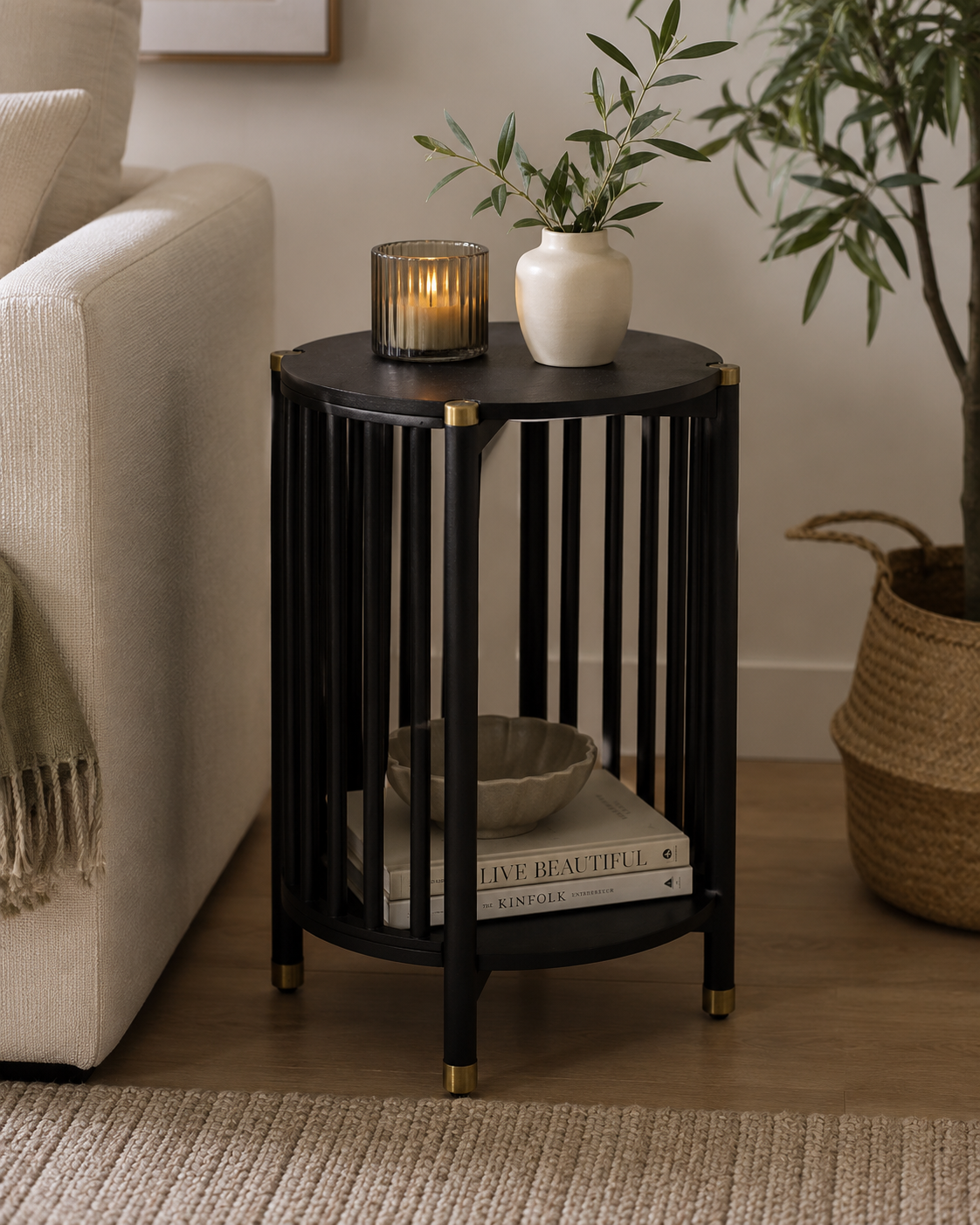 CR Arlo Solid Timber Round Side Table