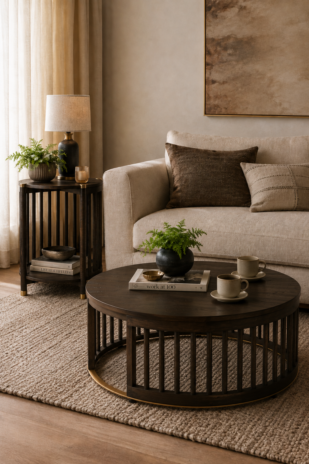 CR Arlo Solid Timber Round Side Table
