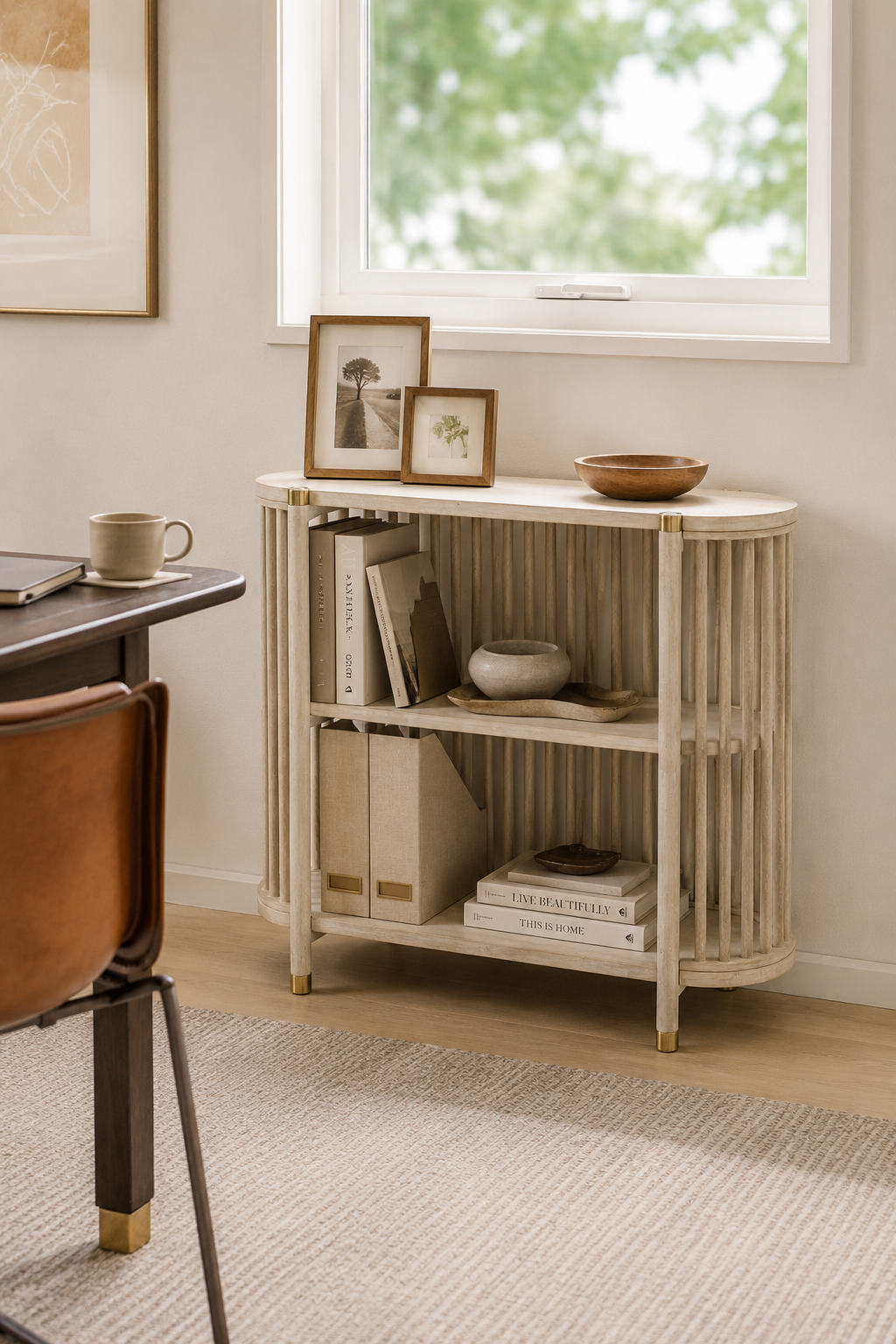 CR Arlo Solid Timber Low Bookcase