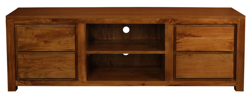 CT Amsterdam Solid Mahogany Timber 4 Drawer Entertainment Unit