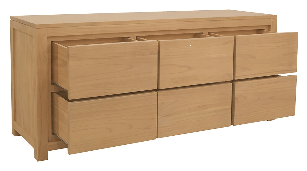 CT Amsterdam Solid White Cedar Timber 6 Drawer Dresser