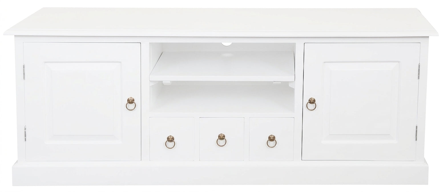 CT Tasmania Solid Timber 2 Door 3 Drawer Entertainment Unit