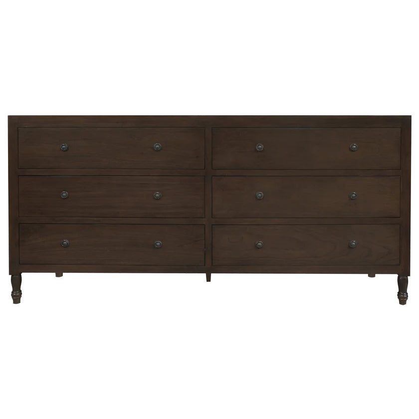 CT Beau Solid Timber 6 Drawer Dresser