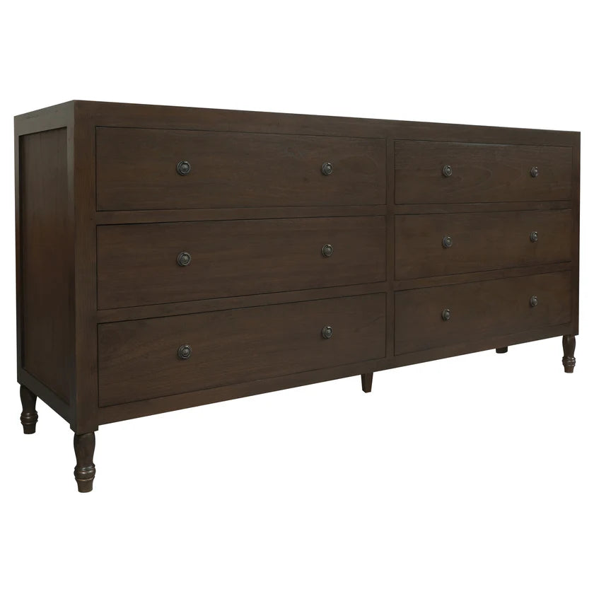 CT Beau Solid Timber 6 Drawer Dresser
