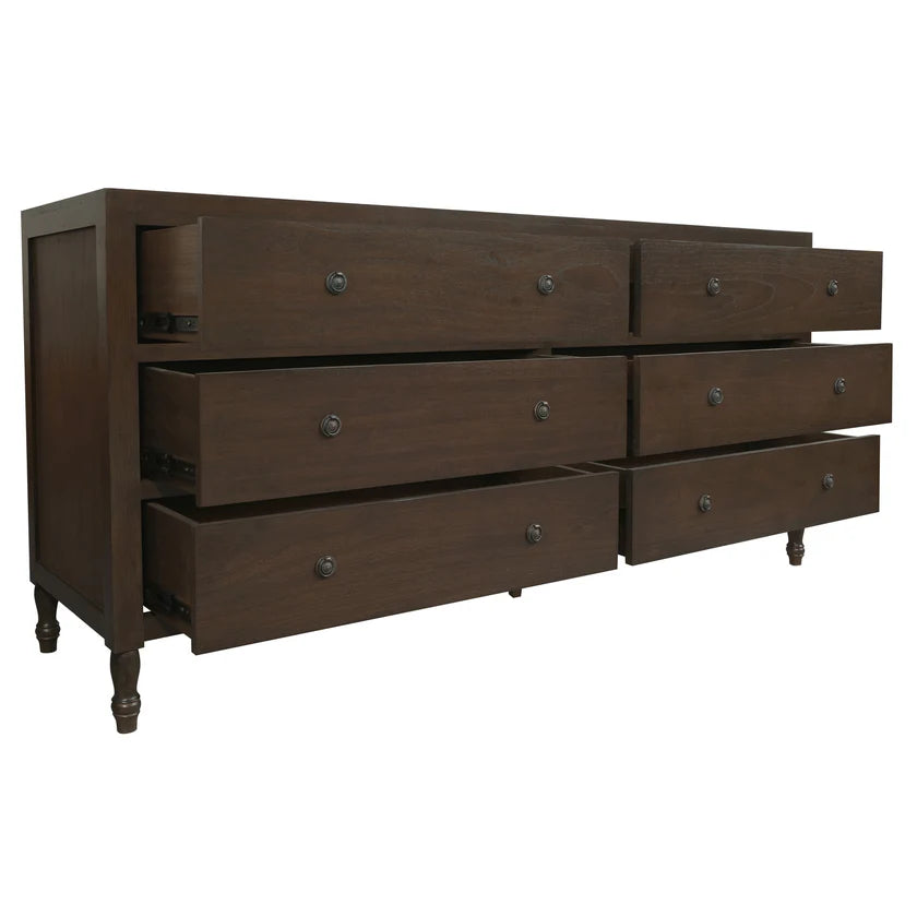 CT Beau Solid Timber 6 Drawer Dresser