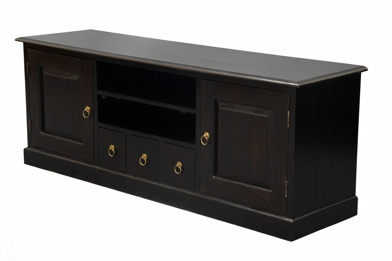 CT Tasmania Solid Timber 2 Door 3 Drawer Entertainment Unit