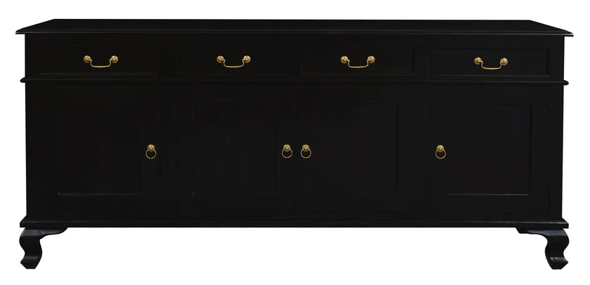 CT Queen Anne Solid Timber 4 Door 4 Drawer Buffet