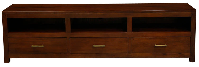 CT Paris Solid Timber 3 Drawer Low Entertainment Unit