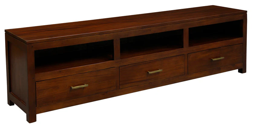 CT Paris Solid Timber 3 Drawer Low Entertainment Unit