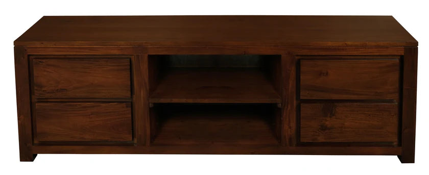 CT Amsterdam Solid Mahogany Timber 4 Drawer Entertainment Unit