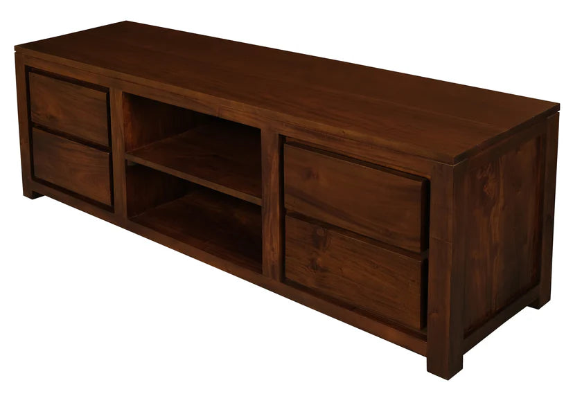 CT Amsterdam Solid Mahogany Timber 4 Drawer Entertainment Unit