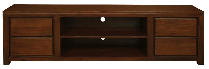 CT Amsterdam Solid Mahogany Timber 4 Drawer Entertainment Unit