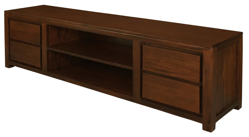 CT Amsterdam Solid Mahogany Timber 4 Drawer Entertainment Unit